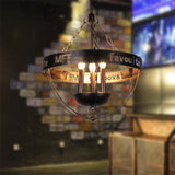 Antique Bronze Metal 3-Light Candle Chandelier - Farmhouse Style Hanging Fixture
