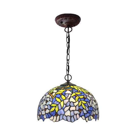 Tiffany Yellow Cut Glass Pendant Chandelier - Ideal For Kitchen 8’/12’/16’ W / 12’