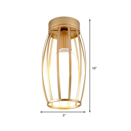 Nordic Metal Ceiling Mount Lamp | Oval Flush Light 1 Corridor Lighting -