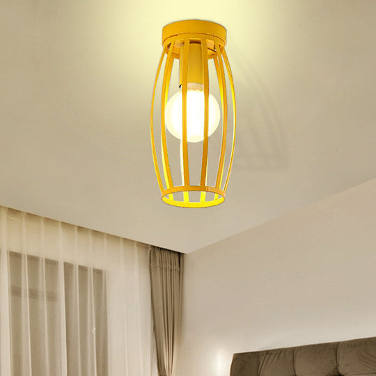 Nordic Metal Ceiling Mount Lamp | Oval Flush Light 1 Corridor Lighting -