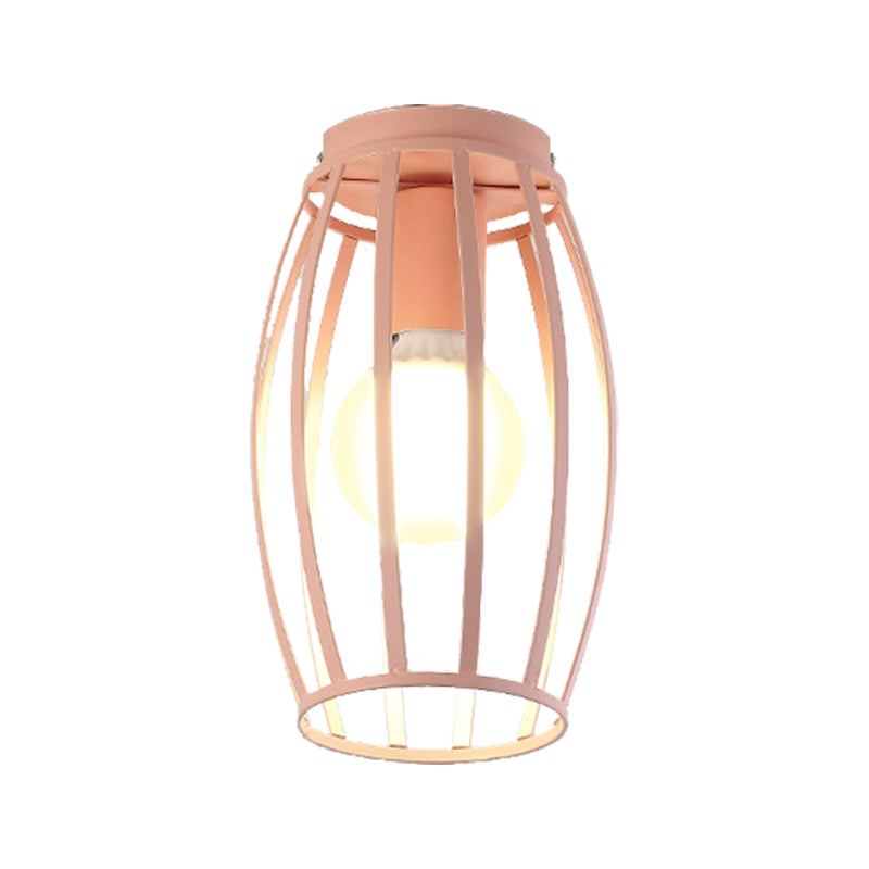 Nordic Metal Ceiling Mount Lamp | Oval Flush Light 1 Corridor Lighting -