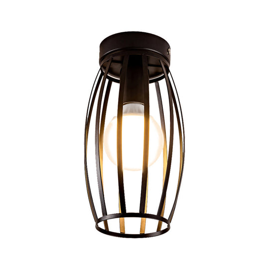 Nordic Metal Ceiling Mount Lamp | Oval Flush Light 1 Corridor Lighting -