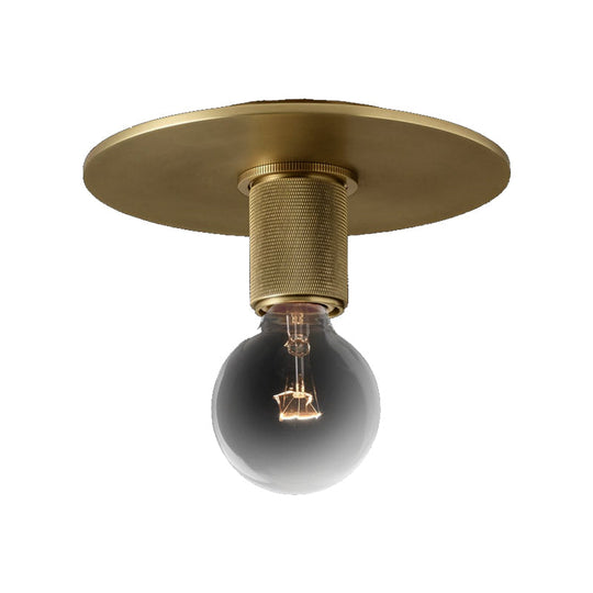 Modern Glass Flush Pendant Ceiling Light In Brass For Balcony - Globe Cone Cylinder Trumpet Shapes