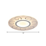 Modern Acrylic Led Flushmount Ceiling Light For Living Room - Ultra Thin Design In Multiple Widths
