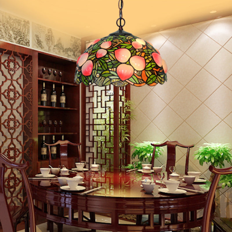 Victorian Peach Bronze Cut Glass Chandelier Pendant Light - 1/2/3 Lights Pink Dining Room Décor