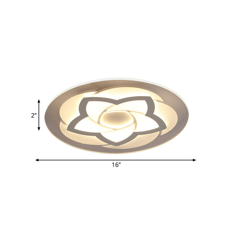 Flower Flush Light Modern Acrylic Ultra Thin Led Ceiling - Ideal For Bedroom 16/19.5/23.5/29.5 W