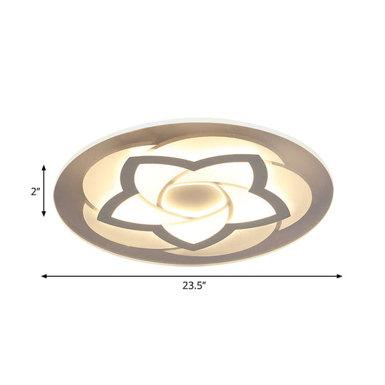 Flower Flush Light Modern Acrylic Ultra Thin Led Ceiling - Ideal For Bedroom 16’/19.5’/23.5’/29.5’ W