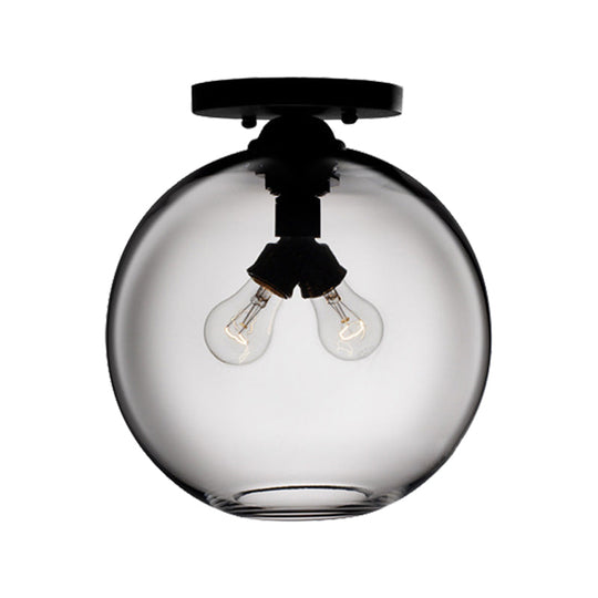 Modern 2-Head Flushmount Ceiling Lamp With Colorful Glass Shades - Global Mounted Light

Or

Global