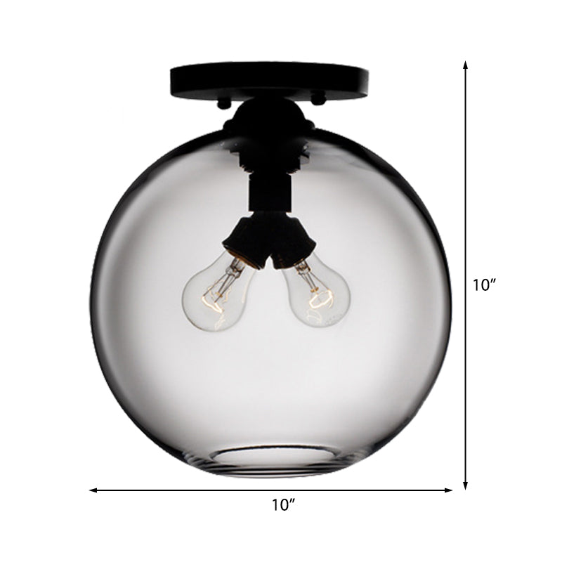 Modern 2-Head Flushmount Ceiling Lamp With Colorful Glass Shades - Global Mounted Light

Or

Global