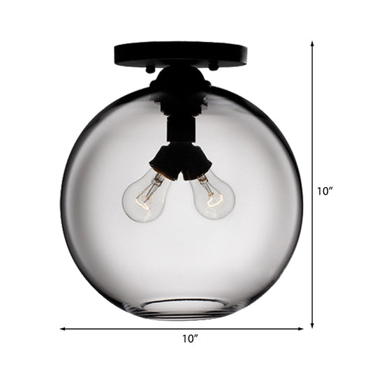 Modern 2-Head Flushmount Ceiling Lamp With Colorful Glass Shades - Global Mounted Light

Or

Global