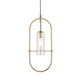 Gold Modernist Cylinder Pendant Light For Living Room Ceiling