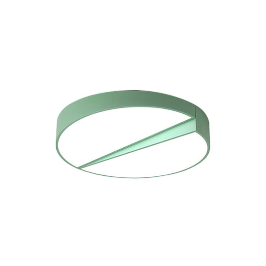 Stylish Half-Round Led Flush Ceiling Light For Dining Room - Macaron Loft Design