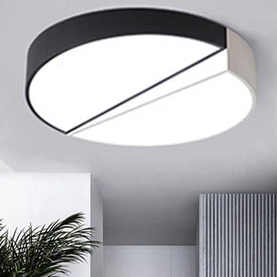 Stylish Half - Round Led Flush Ceiling Light For Dining Room - Macaron Loft Design