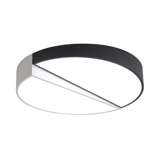 Stylish Half-Round Led Flush Ceiling Light For Dining Room - Macaron Loft Design