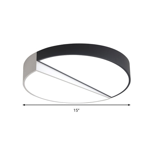 Stylish Half-Round Led Flush Ceiling Light For Dining Room - Macaron Loft Design