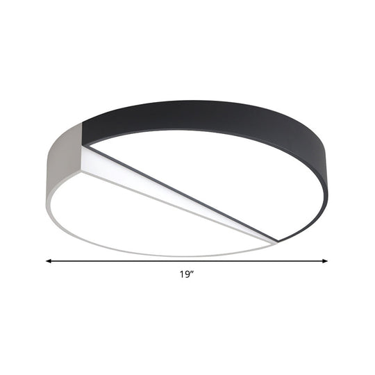 Stylish Half-Round Led Flush Ceiling Light For Dining Room - Macaron Loft Design