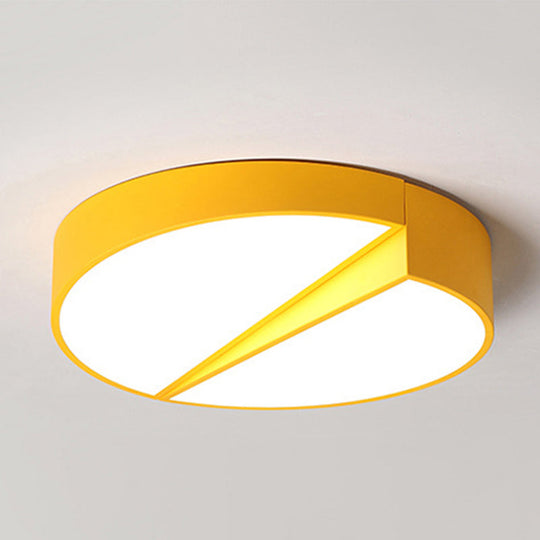 Stylish Half - Round Led Flush Ceiling Light For Dining Room - Macaron Loft Design