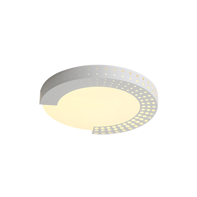 Circle Led Ceiling Light For Baby Room With Half - Ring Acrylic Design