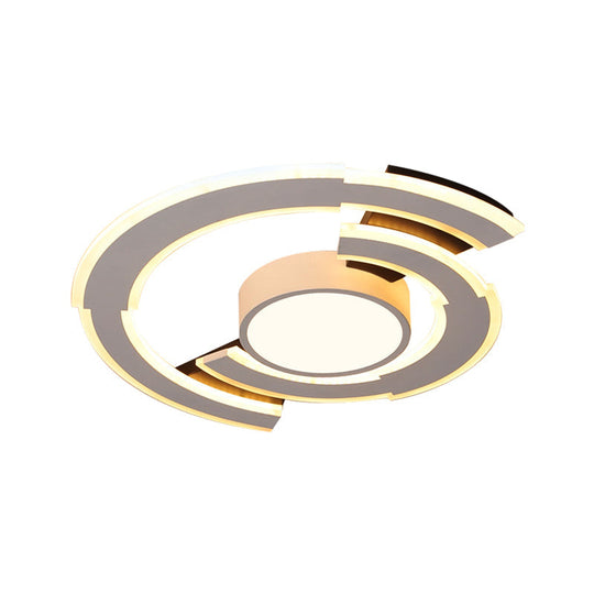 Modern Acrylic Flush Mount Ceiling Lights - Traverse Lighting Fixture (16’ / 19.5’ 23.5’) In