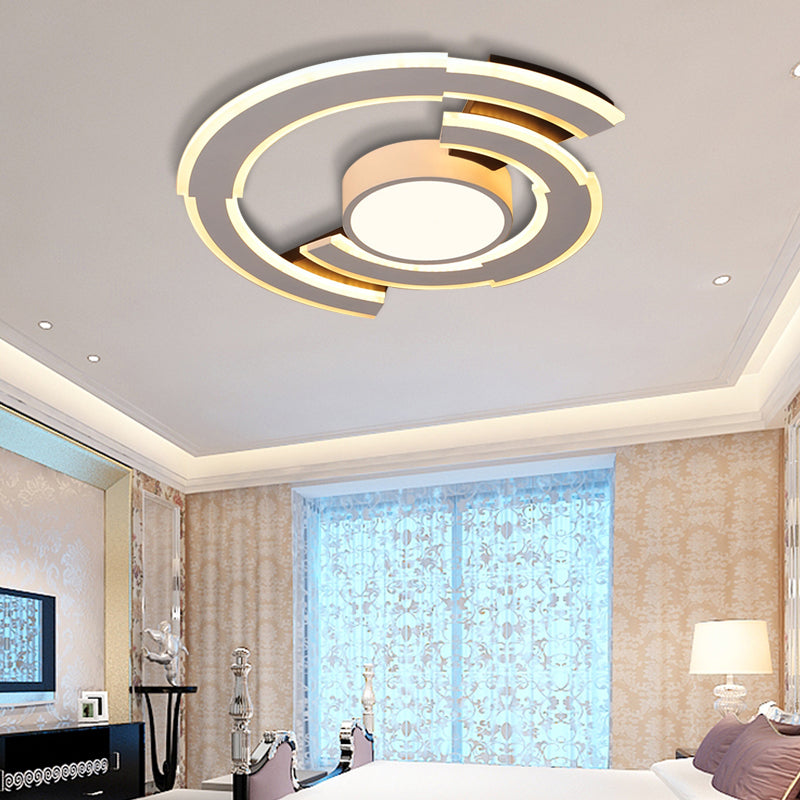 Modern Acrylic Flush Mount Ceiling Lights - Traverse Lighting Fixture (16’ / 19.5’ 23.5’) In