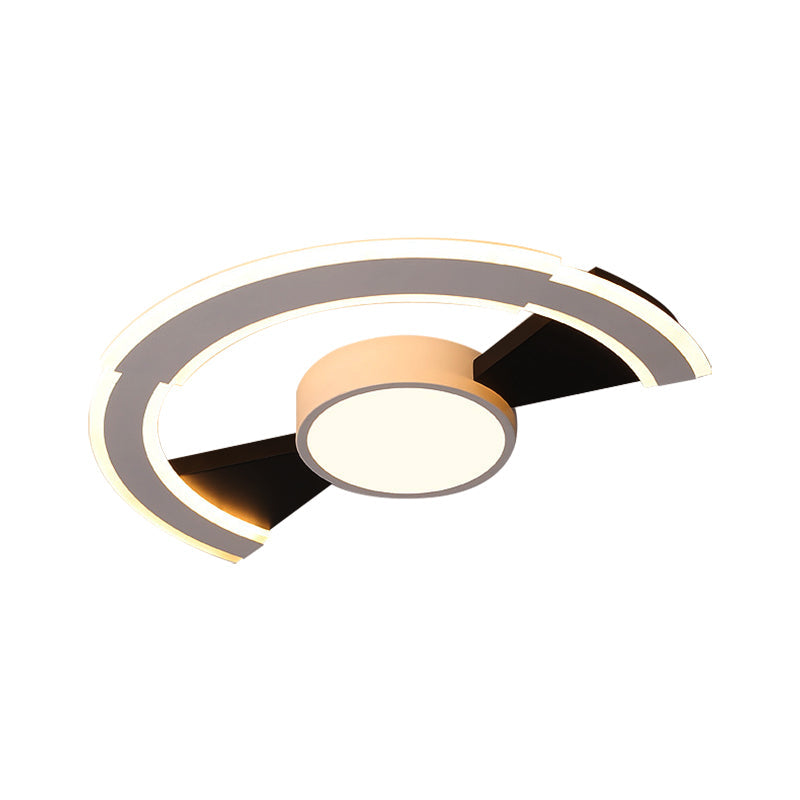 Modern Acrylic Flush Mount Ceiling Lights - Traverse Lighting Fixture (16 / 19.5 23.5) In Warm/White