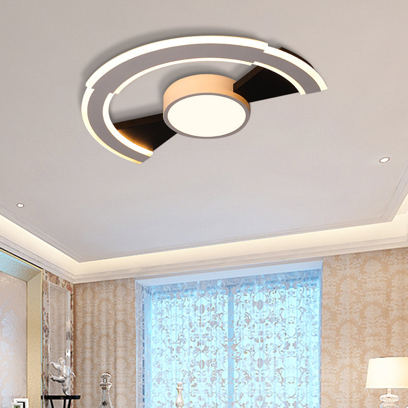 Modern Acrylic Flush Mount Ceiling Lights - Traverse Lighting Fixture (16 / 19.5 23.5) In Warm/White