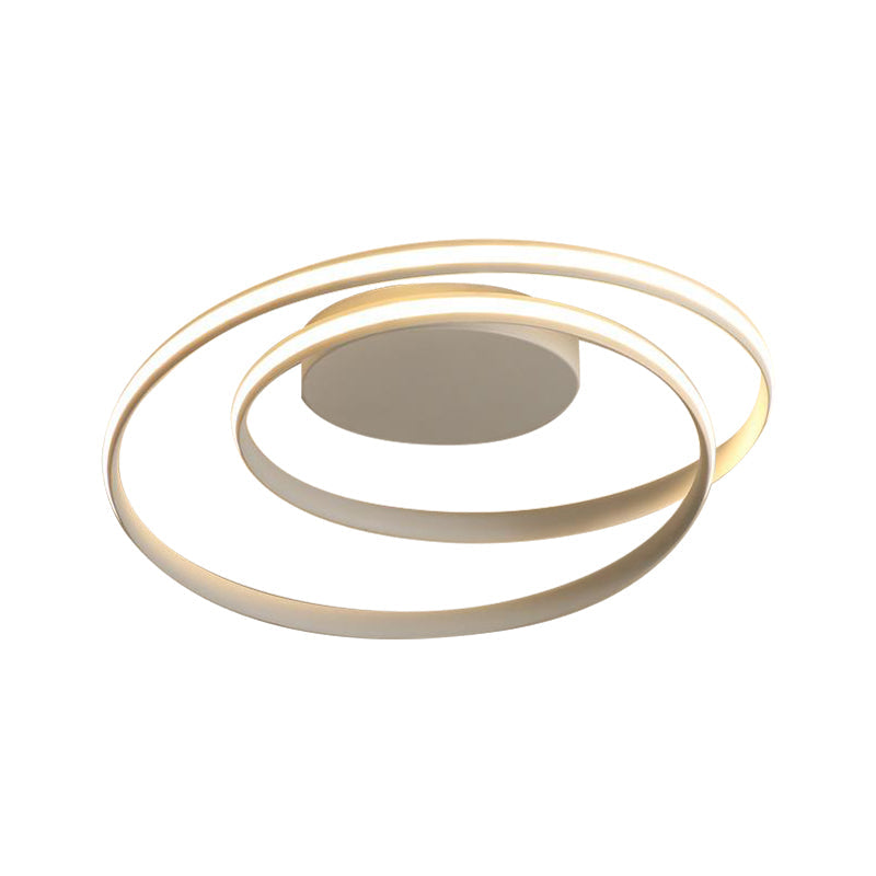 Modern Circle Ceiling Lights - White/Black Flush Mount Fixtures Indoor Lighting (18/23.5)