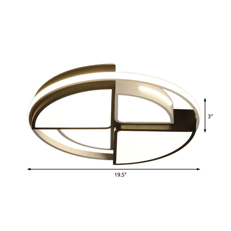 Modern Acrylic Round Ceiling Lights Flush Mount - Warm/White 16’/19.5’’ Note: Seo