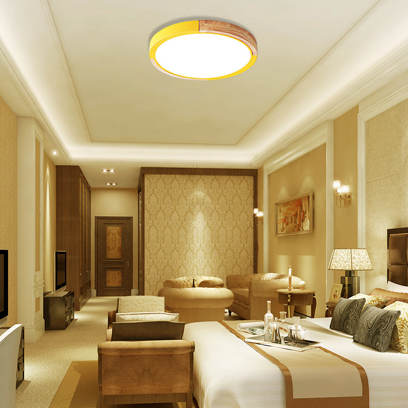 Nordic Style Led Ceiling Flush Mount Lighting With Acrylic Shade