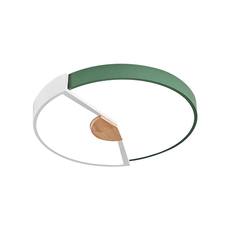 Modern Metal Flush Light With Integrated Led Bulb Black/Pink/Yellow Ceiling Mounted Lamp Multiple