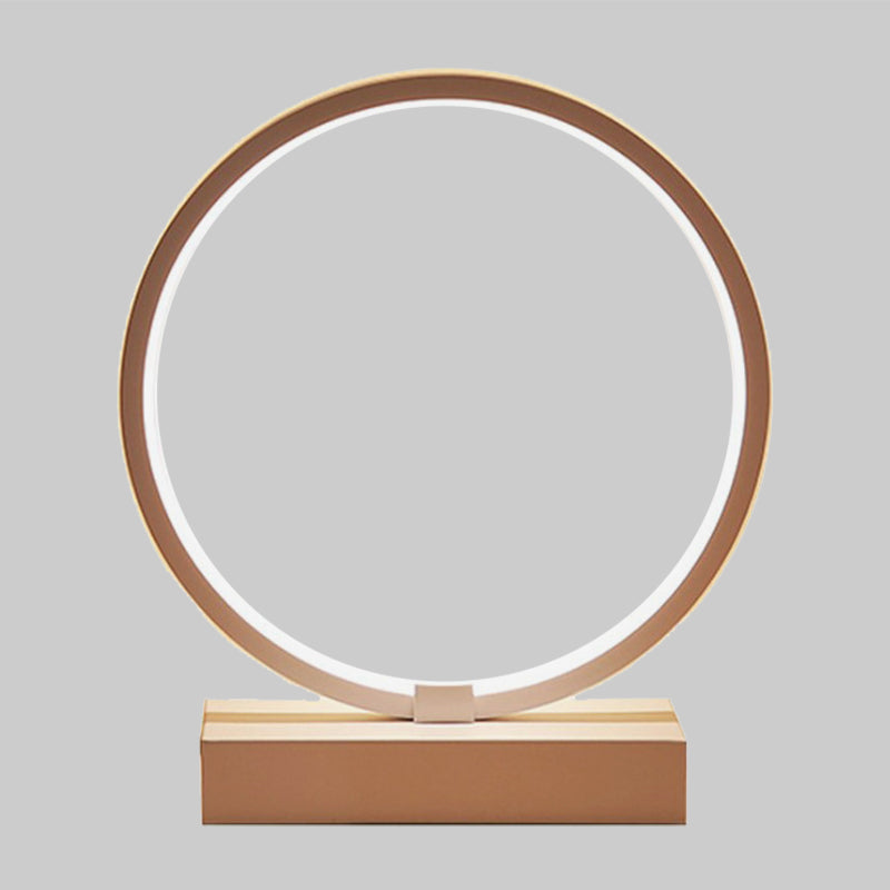 Modern Led Night Table Lamp With Acrylic Shade - White/Black Warm/White Light