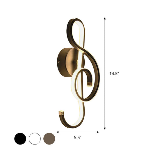 Contemporary Led Wall Sconce Light With Twisted Acrylic Shade - Bedside Lighting