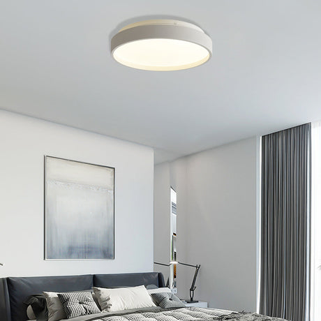 Modern Acrylic Flush Mount Ceiling Light - 12/18 Round Coffee Bronze/Gold/White Indoor Use White /