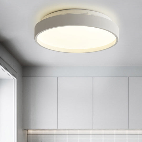 Modern Acrylic Flush Mount Ceiling Light - 12’/18’ Round Coffee Bronze/Gold/White Indoor Use