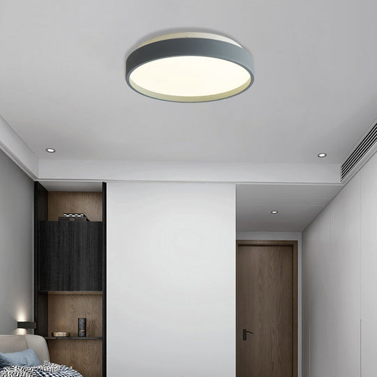 Modern Acrylic Flush Mount Ceiling Light - 12’/18’ Round Coffee Bronze/Gold/White Indoor Use