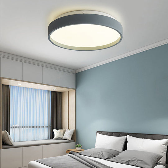 Modern Acrylic Flush Mount Ceiling Light - 12’/18’ Round Coffee Bronze/Gold/White Indoor Use