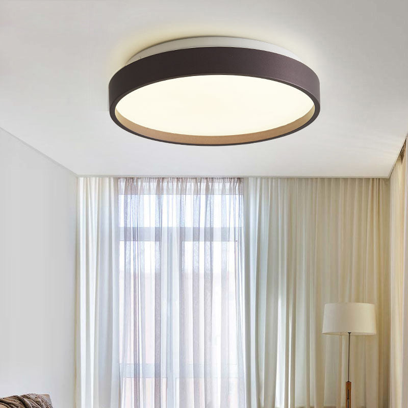 Modern Acrylic Flush Mount Ceiling Light - 12/18 Round Coffee Bronze/Gold/White Indoor Use / 12