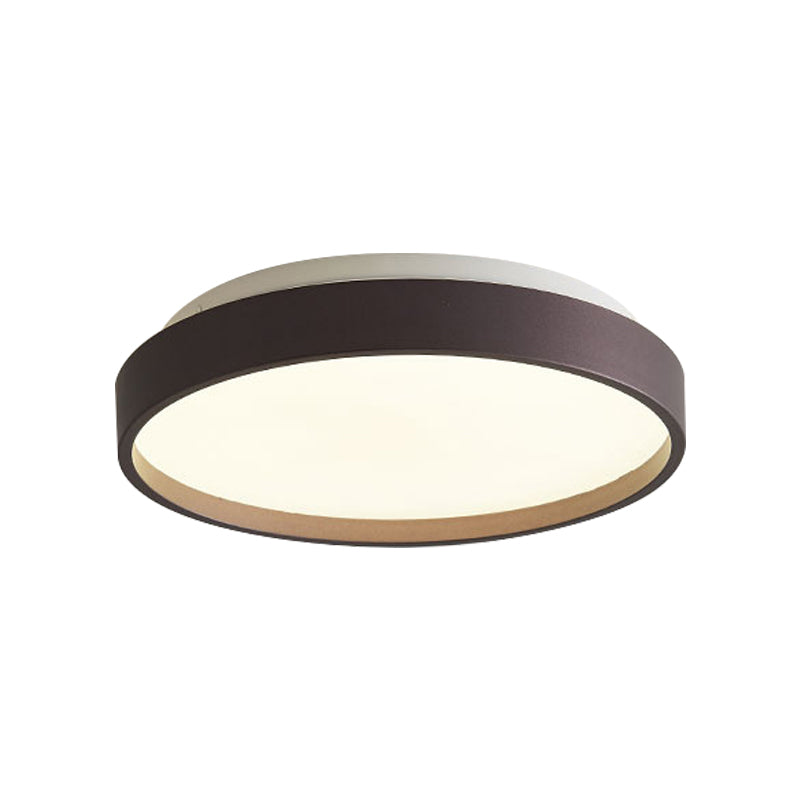 Modern Acrylic Flush Mount Ceiling Light - 12/18 Round Coffee Bronze/Gold/White Indoor Use