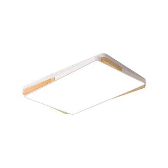 Contemporary Rectangular Acrylic Lighting Fixture - Flush Mount Ceiling Lights For Living Room