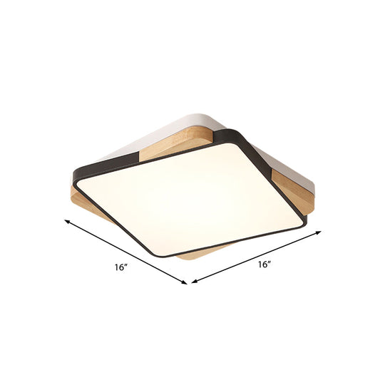 Contemporary Rectangular Acrylic Lighting Fixture - Flush Mount Ceiling Lights For Living Room