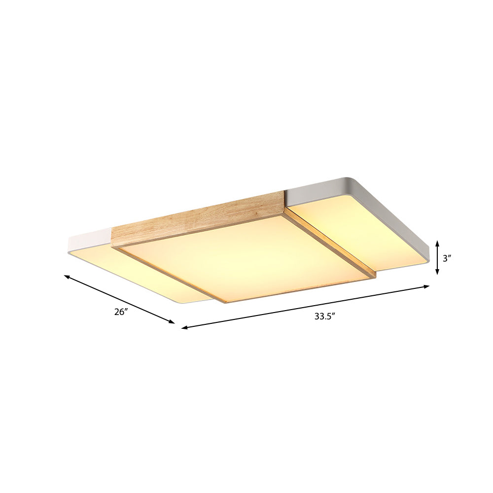 Nordic Style Wood And Metal Ceiling Lights’ Alternatively: ’Squared Lights In Metal’