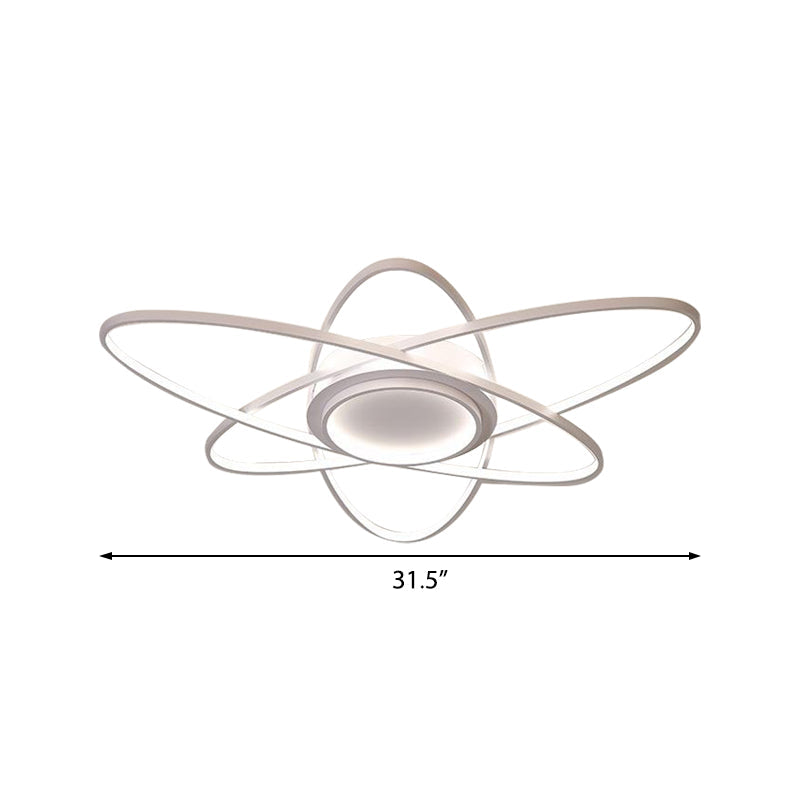 Modern Creative Ceiling Lights - Acrylic And Metal Light Fixture (25.5/31.5/39) Warm/White Lighting