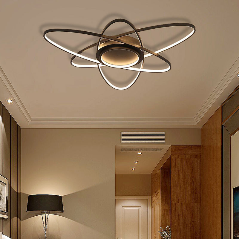 Modern Creative Ceiling Lights - Acrylic And Metal Light Fixture (25.5/31.5/39) Warm/White Lighting