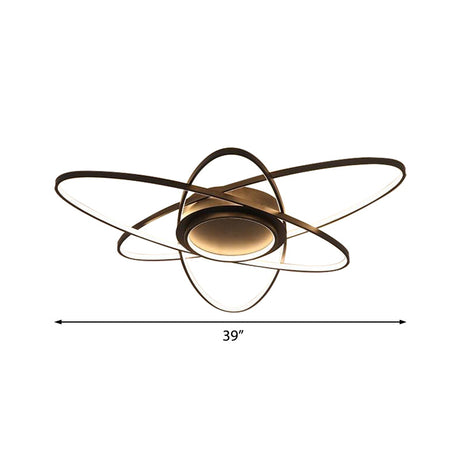 Modern Creative Ceiling Lights - Acrylic And Metal Light Fixture (25.5’/31.5’/39’) Warm/White