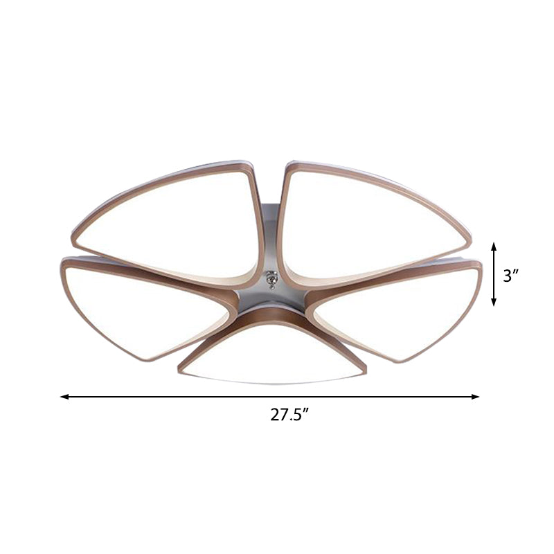 Modern Acrylic Bedroom Ceiling Light Fixture 3/4/5 Heads In White With 3 Color Options