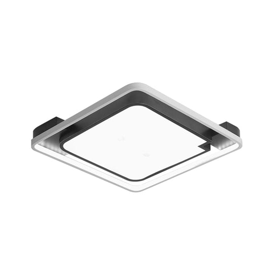 Contemporary Unique Bedroom Lighting Fixture - 16’/19.5’ 1 Head Round/Square Ceiling Light