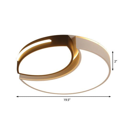 Modern Acrylic Round Ceiling Lights - 16’/19.5’/23.5’ Warm/White Indoor Lighting