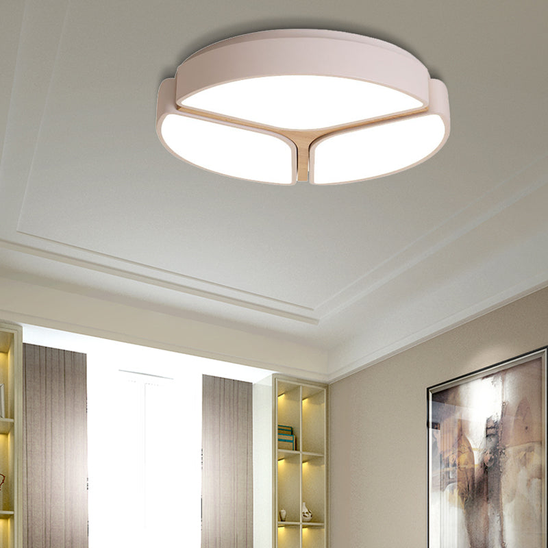 16’/19.5’/23.5’ Macaron Metallic Led Flushmount Light - Warm/White White / 16’