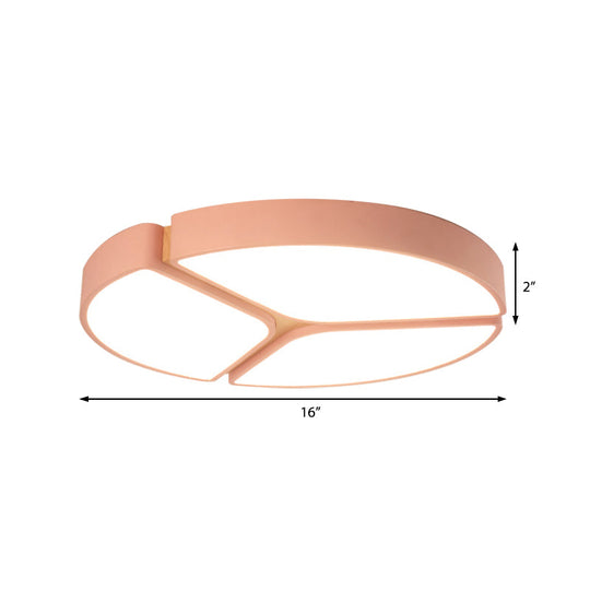 16’/19.5’/23.5’ Macaron Metallic Led Flushmount Light - Warm/White