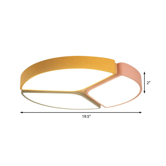 16’/19.5’/23.5’ Macaron Metallic Led Flushmount Light - Warm/White